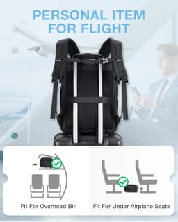 BAGSMART 17.3'' Laptop Backpack 4Pcs 40L Travel Cabin Backpack Airline Carry On Luggage Backpack Suitcase with Packing Cubes