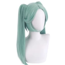 Rebecca Cosplay Wig Anime Cyberpunk Edgerunners Cosplay Double Ponytails Cyan-blue Wig Heat Resistant Synthetic Wigs