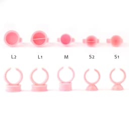 100pcs Disposable Glue Rings Plastic Permanent Makeup Pigment Holder Pallet For Tattoo Eyelash Extension Glue Divider Container