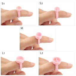 100pcs Disposable Glue Rings Plastic Permanent Makeup Pigment Holder Pallet For Tattoo Eyelash Extension Glue Divider Container