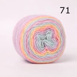 100g Rainbow Woollen Yarn New Soft Hand Woven Cake Yarn Hat Scarf Sweater Dyeing Crocheting Fancy Blend Yarn