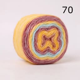 100g Rainbow Woollen Yarn New Soft Hand Woven Cake Yarn Hat Scarf Sweater Dyeing Crocheting Fancy Blend Yarn