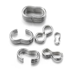 50pcs Stainless Steel 8 Shape Clip Handmade Necklace Connector Buckle Bracelet Accessories Clasp for DIY Jewelry Making Supplies