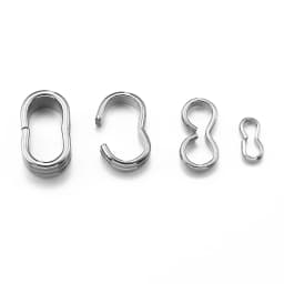 50pcs Stainless Steel 8 Shape Clip Handmade Necklace Connector Buckle Bracelet Accessories Clasp for DIY Jewelry Making Supplies