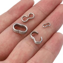 50pcs Stainless Steel 8 Shape Clip Handmade Necklace Connector Buckle Bracelet Accessories Clasp for DIY Jewelry Making Supplies