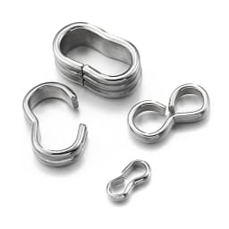 50pcs Stainless Steel 8 Shape Clip Handmade Necklace Connector Buckle Bracelet Accessories Clasp for DIY Jewelry Making Supplies