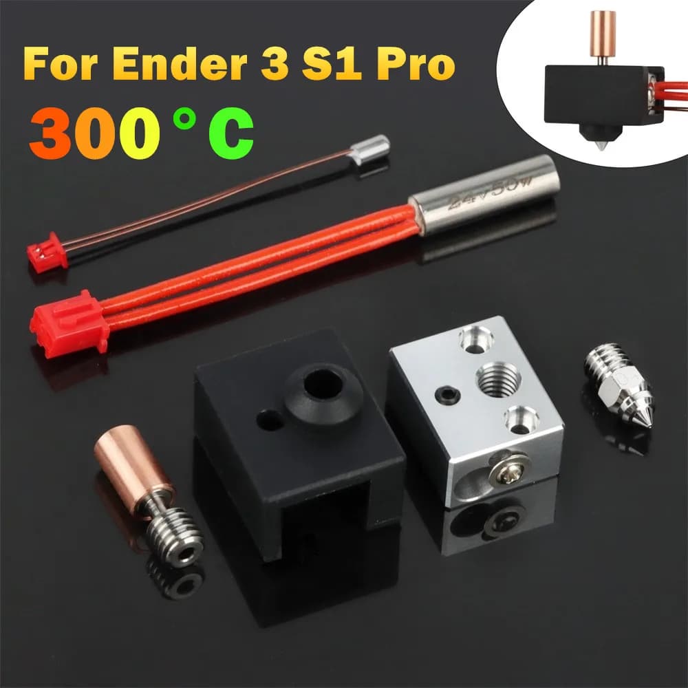 Upgrade Hotend Kit For Ender 3 S1 Pro CR-10 Smart Bimetal Heat Break Throat 24V 40W 50W Extruder Kit J-head 1.75mm 3D Parts