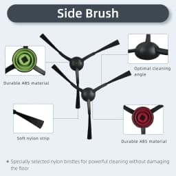 Compatible For Honiture G20 Pro, Tikom G8000 Pro, Laresar Evol 3 3S Replacement Parts Accessories Main Side Brush Filter Mop