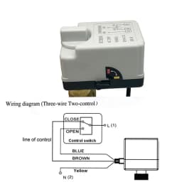 DN15 DN20 DN25 DN50 Brass Motorized Ball Valve 220V 12V 24V 3-Wire 2-Control Electric Actuators with Manual Switch