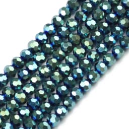 100pcs 4mm Faceted Round Austrian Crystal Plated Color Loose Bead For Jewelry Making DIY Bracelets Necklace Accessories