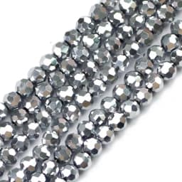 100pcs 4mm Faceted Round Austrian Crystal Plated Color Loose Bead For Jewelry Making DIY Bracelets Necklace Accessories