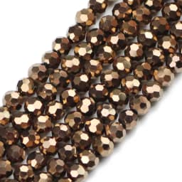 100pcs 4mm Faceted Round Austrian Crystal Plated Color Loose Bead For Jewelry Making DIY Bracelets Necklace Accessories