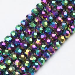 100pcs 4mm Faceted Round Austrian Crystal Plated Color Loose Bead For Jewelry Making DIY Bracelets Necklace Accessories