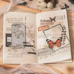40 Pcs Large size Washi paper Sticker Book Kit DIY Scrapbooking Supplies Collage Junk Journal Vintage Decor Stationery Supplies