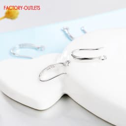 100PCS Lot Genuine 925 Sterling Silver Earring Jewelry Findings Hook Earring Components For Women Silver DIY Earring