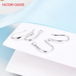 100PCS Lot Genuine 925 Sterling Silver Earring Jewelry Findings Hook Earring Components For Women Silver DIY Earring