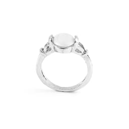 Twilight Saga Bella Silver Plated Opals Ring Fashion Simple Classic Movie Film Jewelry for Women Classic Finger Accessory
