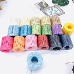 Raffia Yarn Paper Rope 200m Rafia for Knitting Hand-knitted DIY Baking Packaging Scrapbooking Twine Party Craft Crochet Thread