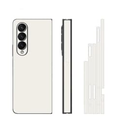 Plain Color Sticker for Samsung Galaxy Z Fold7 6 5 4 3 Back Screen Protector Hing Side Skin 3 in 1 Protective Film Fold4