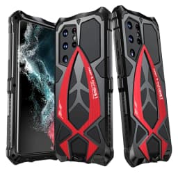 Luphie Rosdster Metal Armor Case for Galaxy S24 Ultra S23U S22U S21 Plus A72 A52 Military Grade Drop Protection Defender Cover