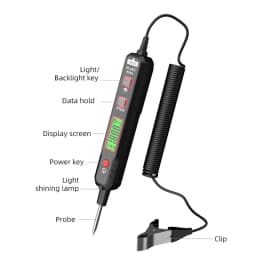 HT86A Car Voltage Detector Pen Automobile Fault Maintenance Circuit Tester Digital Backlight Car Fuse Diagnostic Probe Tools
