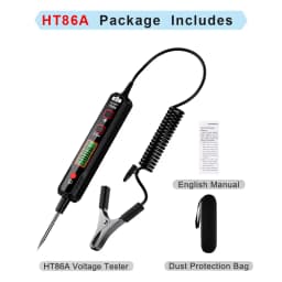 HT86A Car Voltage Detector Pen Automobile Fault Maintenance Circuit Tester Digital Backlight Car Fuse Diagnostic Probe Tools