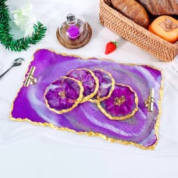 DM289 Irregular Shaped Resina Epoxy Transparente Coaster and Tray Molds Fruit Plate Cup Mat Moldes Silicona Resina Epoxi