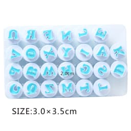 Baking pastry Mold letter fondant Cookie Cutter 26pcs Upper Lowercase Alphabet and 10pcs number cake decoration tools GYH