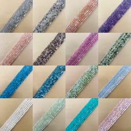 Semi-precious Stone 2 3 4MM Small Diamond Cuts Faceted A Grey Labradorite Round Loose Beads 15" Pick Size For Jewelry Making DIY