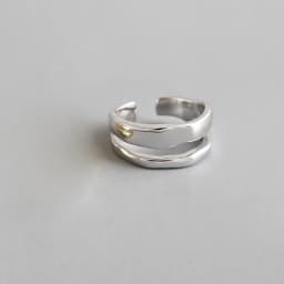 925 Sterling Silver Trendy Elegant Twist Two Circle Rings for Women Couple Simple Geometric Handmade Jewelry Adjustable