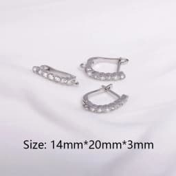 Earring Making Supplies 18K Gold Plated Inlaid Zircon Earring Hooks With Open Jump Ring,DIY Jewelry Accessories Wholesale