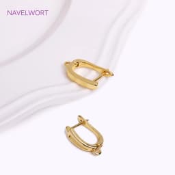 Trendy 18K Gold Plated Earring Clasps Gold Earrings Earwires Brass Earring Hook Findings DIY Jewelry Accessories Wholesale