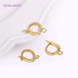 Trendy 18K Gold Plated Earring Clasps Gold Earrings Earwires Brass Earring Hook Findings DIY Jewelry Accessories Wholesale