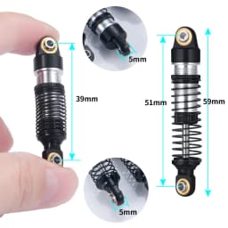 YEAHRUN 4PCS Aluminum Shocks Absorbers Damper for 1/18 RC Crawler TRX4M TRX-4M Bronco Defender K10 F150 Upgrade Parts