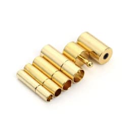 5Set 1.5 2 2.5 3 4 5 6mm Strong Barrel Leather Cord Ends Caps End Clasps Fasteners For DIY Bracelet Jewelry Making Finding HK114
