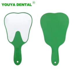 1PC Dental Mouth Mirror Tooth Shaped Mirror Handheld Unbreakable Plastic Makeup Mirror Dental Accessories Dentist Gift