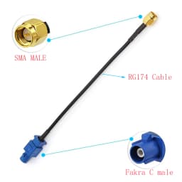GPS Antenna Adapter Fakra C to SMA Male Pigtail Cable RG174 for Car DVR GPS Module Tracking Antenna Navigation System Receivers