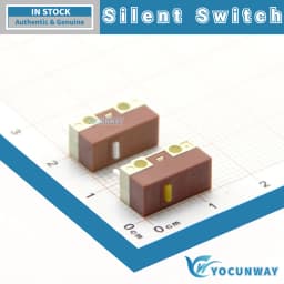 HUANO Silent Micro Switch 20M Clicks Lifespan Mute Button for Computer Mouse 3Pins 0.05A New Authentic Original