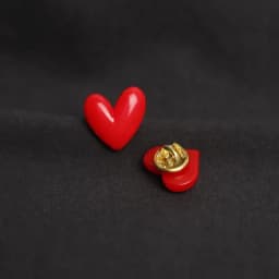 Cute Red Heart Brooches Romantic Love Heart Resin Pins Mini Decorative Pins Lovers' Gift Clothes/Bag Accessories