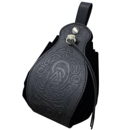 Medieval Viking Money Pouch Bag Cosplay Hangable Belt Waist Bag Unisex Leather Drawstring Bag Coin Purse Party Accessories Prop