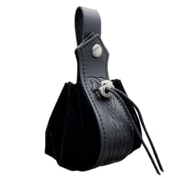 Medieval Viking Money Pouch Bag Cosplay Hangable Belt Waist Bag Unisex Leather Drawstring Bag Coin Purse Party Accessories Prop