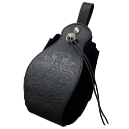 Medieval Viking Money Pouch Bag Cosplay Hangable Belt Waist Bag Unisex Leather Drawstring Bag Coin Purse Party Accessories Prop