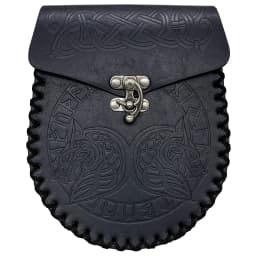 Medieval Viking Money Pouch Bag Cosplay Hangable Belt Waist Bag Unisex Leather Drawstring Bag Coin Purse Party Accessories Prop