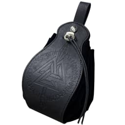 Medieval Viking Money Pouch Bag Cosplay Hangable Belt Waist Bag Unisex Leather Drawstring Bag Coin Purse Party Accessories Prop