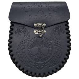 Medieval Viking Money Pouch Bag Cosplay Hangable Belt Waist Bag Unisex Leather Drawstring Bag Coin Purse Party Accessories Prop