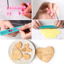DIY1 Set Ceramic Art Alphanumeric Letters Polymer Clay Stamping Stamps Embossing Die Seals Embossing Clay Tools