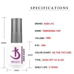 KODI JYJ Latest Strong Base and Top Coat Gel Polish 15ml Thick UV Rubber Base Varnish Hybrid Nail Art Semipermanent Nail Polish