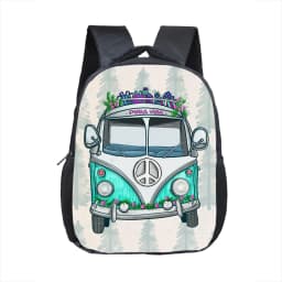 Cartoon Police Car Fire Engine Excavator Print Backpack Children Truck Kindergarten Bags Toddler Diaper Book Bag Schoolbags