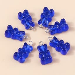 30colors 10pcs 22X11mm Candy Color Gummy Mini Bear Charms for Making Cute Earrings Pendant Necklace DIY Creative Jewelry Finding
