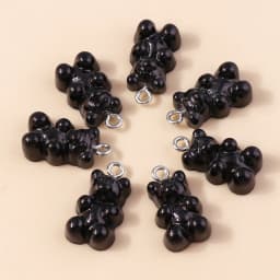 30colors 10pcs 22X11mm Candy Color Gummy Mini Bear Charms for Making Cute Earrings Pendant Necklace DIY Creative Jewelry Finding